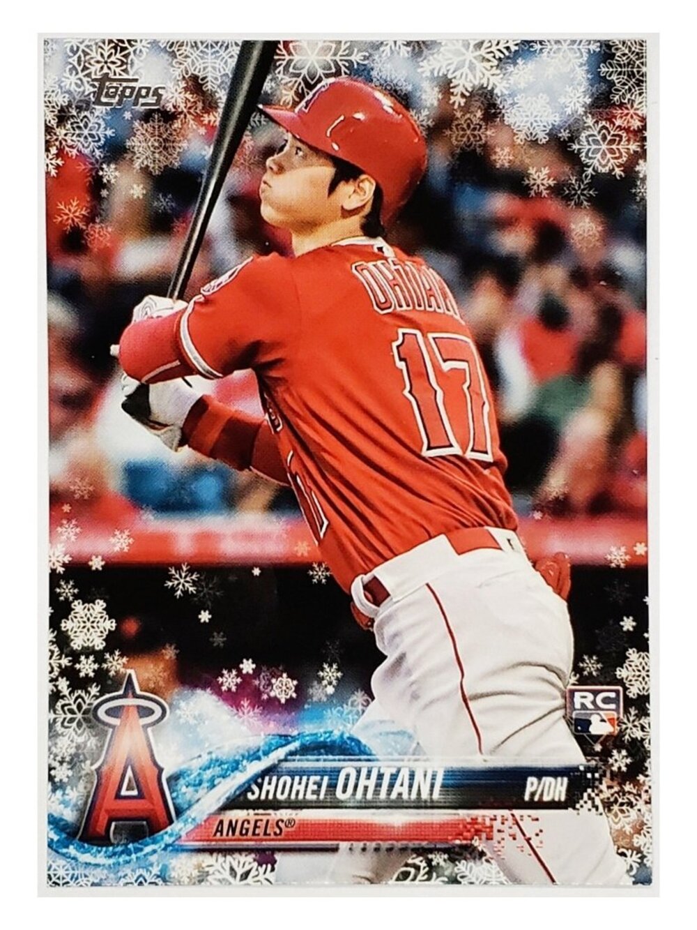 SHOHEI OHTANI ROOKIE "SNOWFLAKES" 2018 TOPPS HOLIDAY #HMW17 ANGELS, DODGERS, MVP